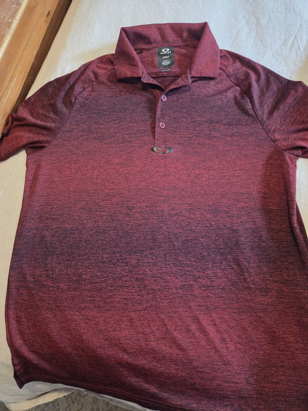 Oakley Men's Burgundy Heather Performance Polo